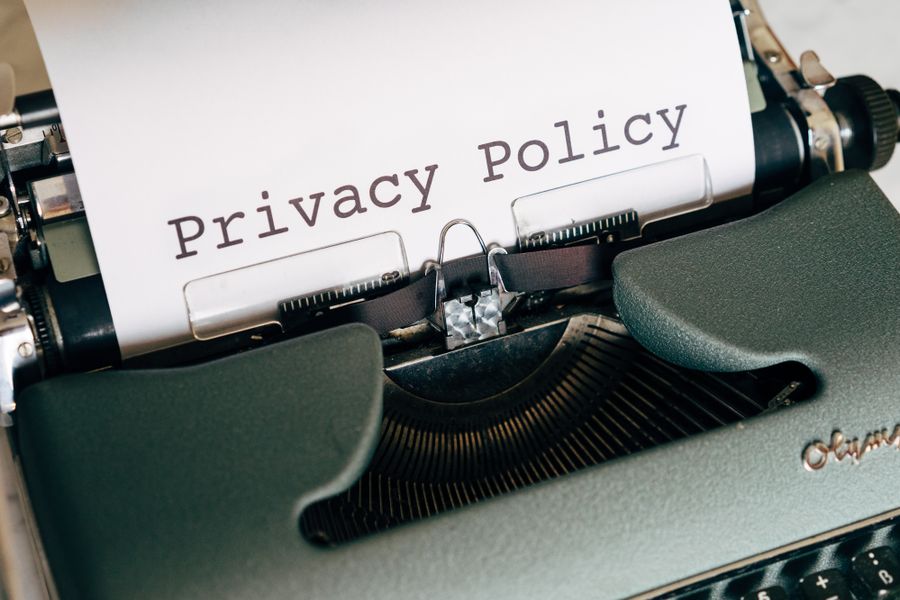 privacy policy on screen