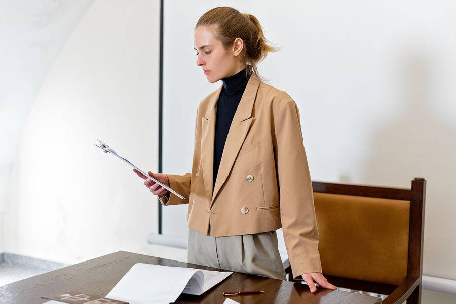 lawyer reviewing contract