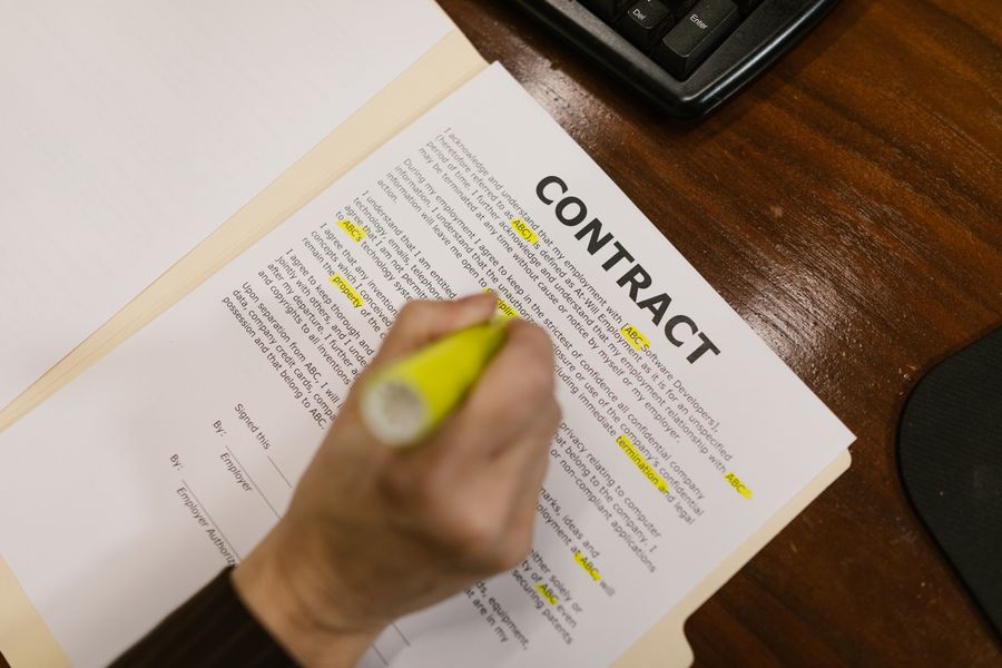 terms of service document