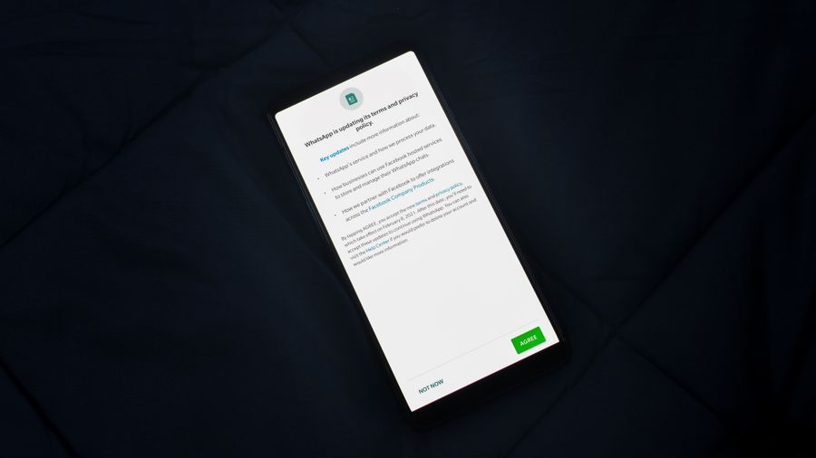 privacy policy on screen