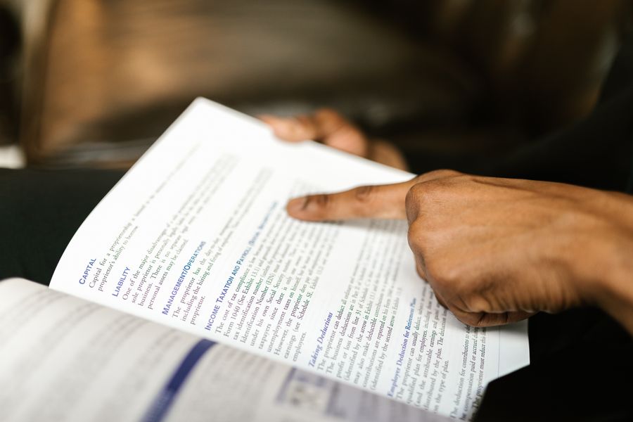 consumer reading fine print