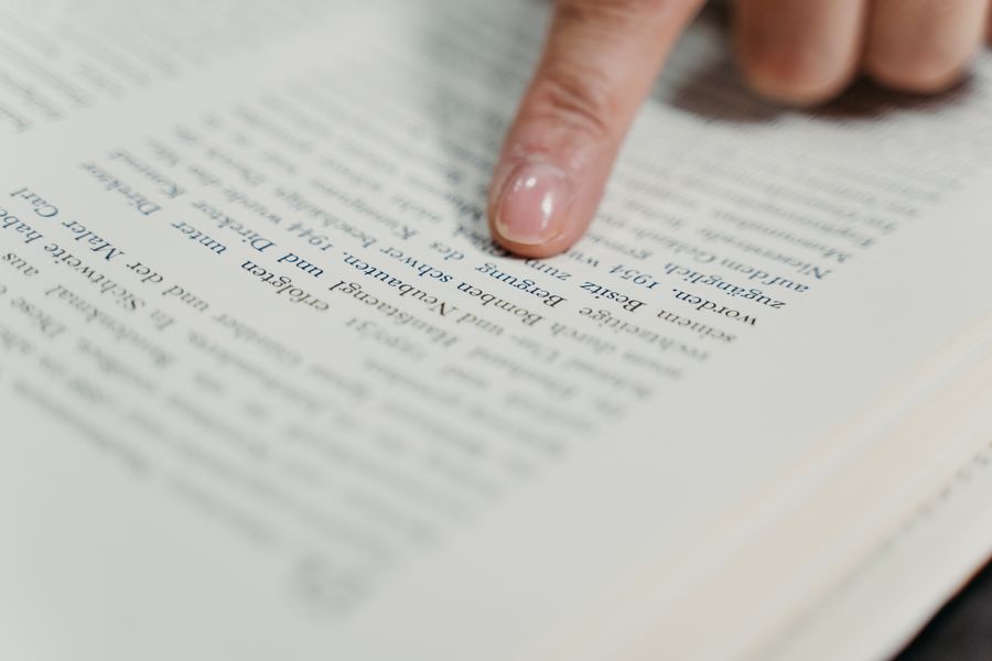 consumer reading fine print
