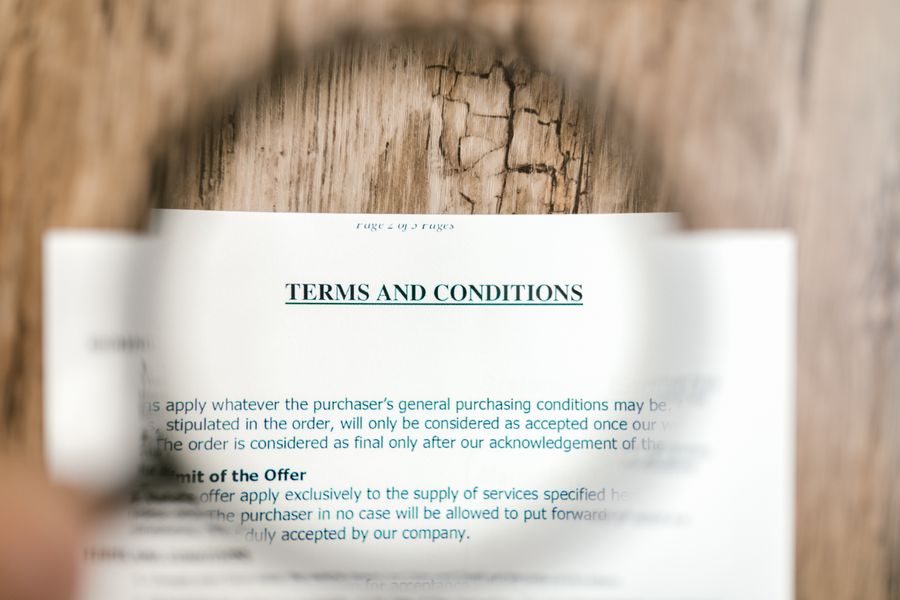 terms of service document