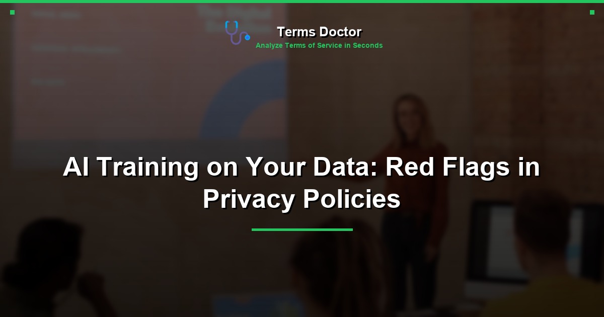 AI Training on Your Data: Red Flags in Privacy Policies