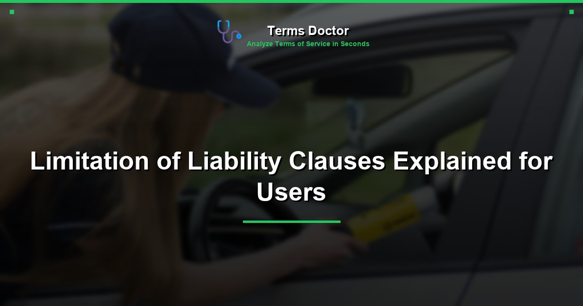 Limitation of Liability Clauses Explained for Users