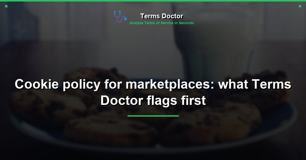 Cookie policy for marketplaces: what Terms Doctor flags first