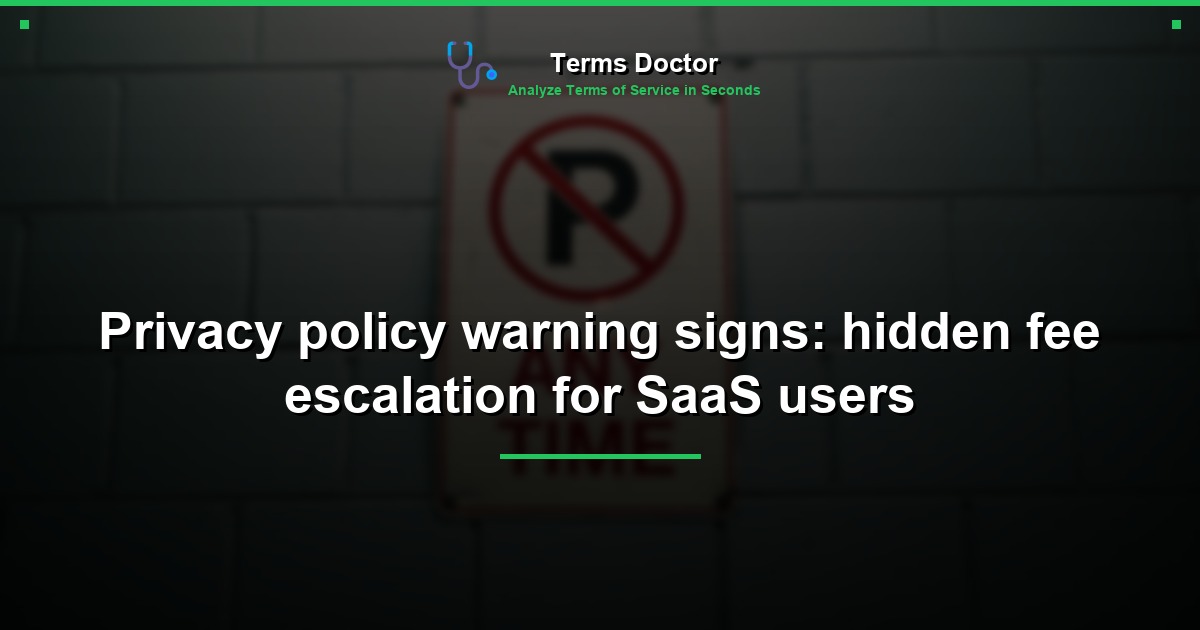 Privacy policy warning signs: hidden fee escalation for SaaS users
