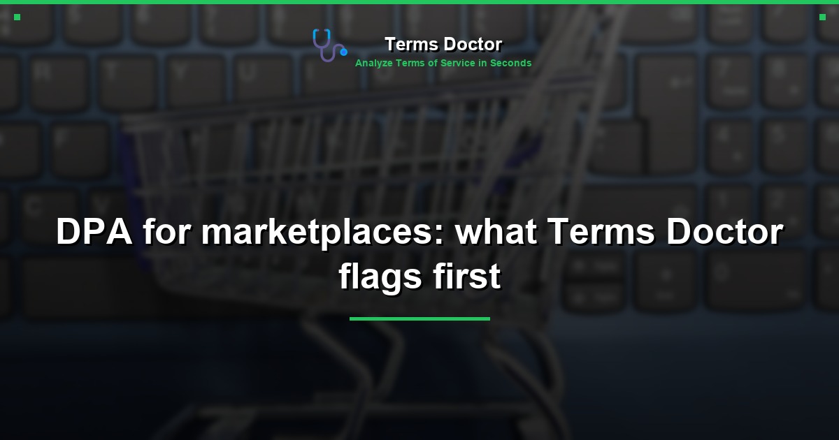 DPA for marketplaces: what Terms Doctor flags first